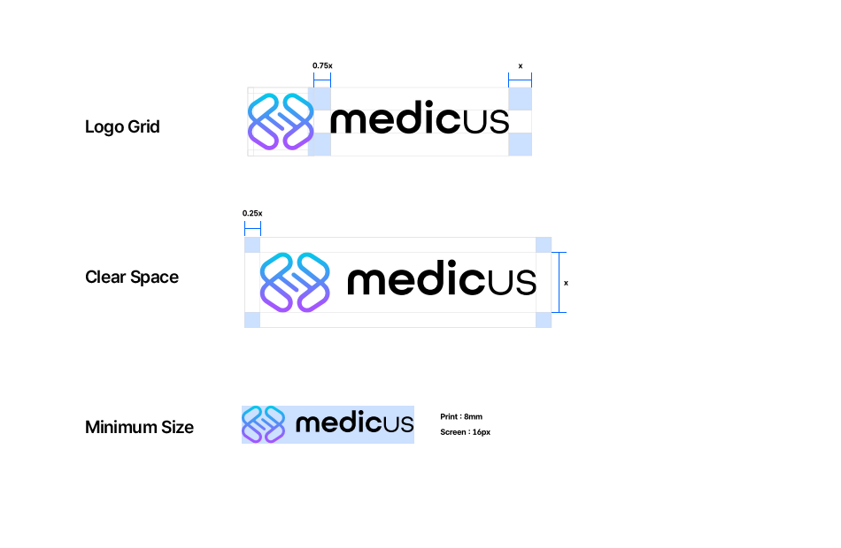 Horizontal logo guideline