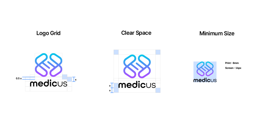 Vertical logo guideline